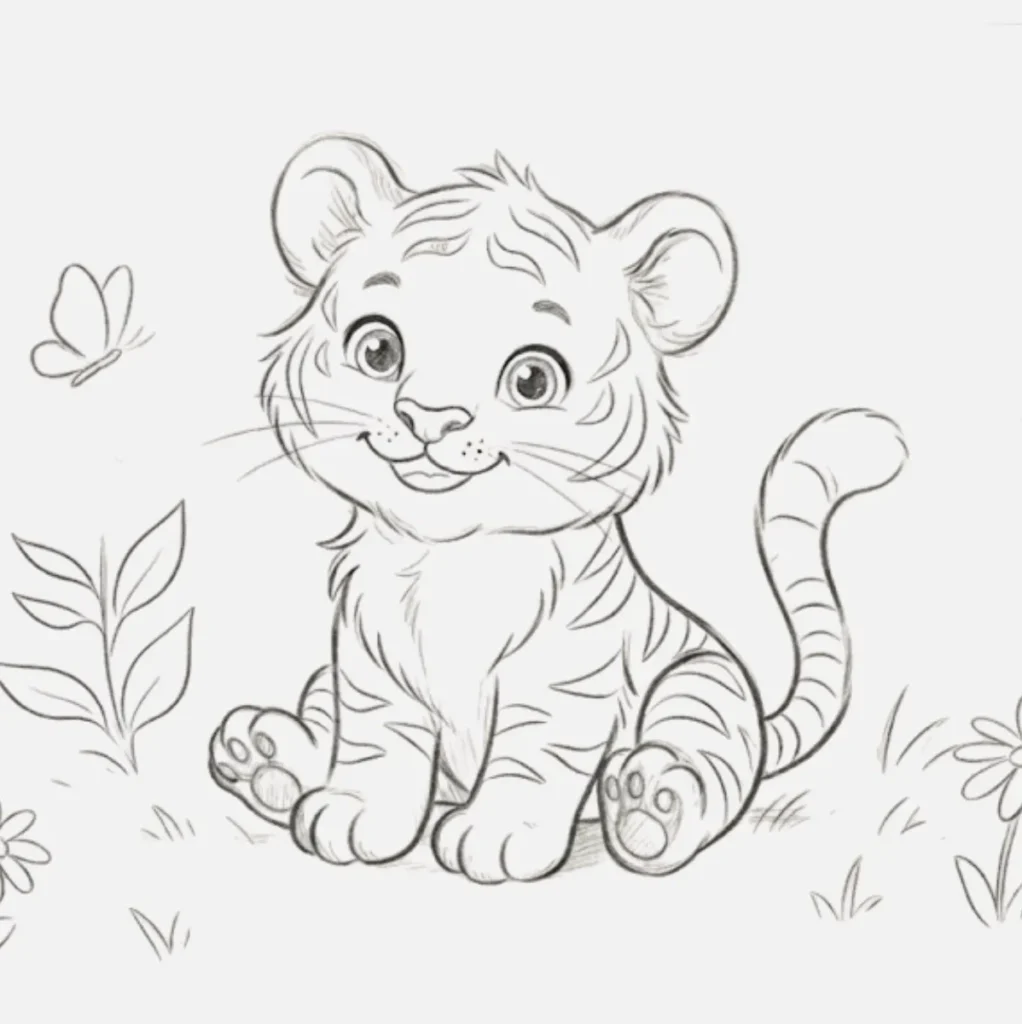 Baby Tiger Drawing