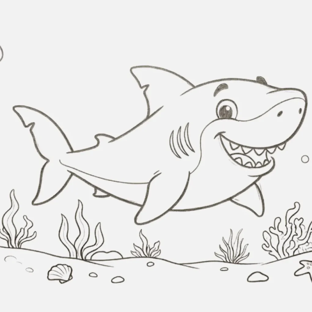 Cartoon Shark Drawing