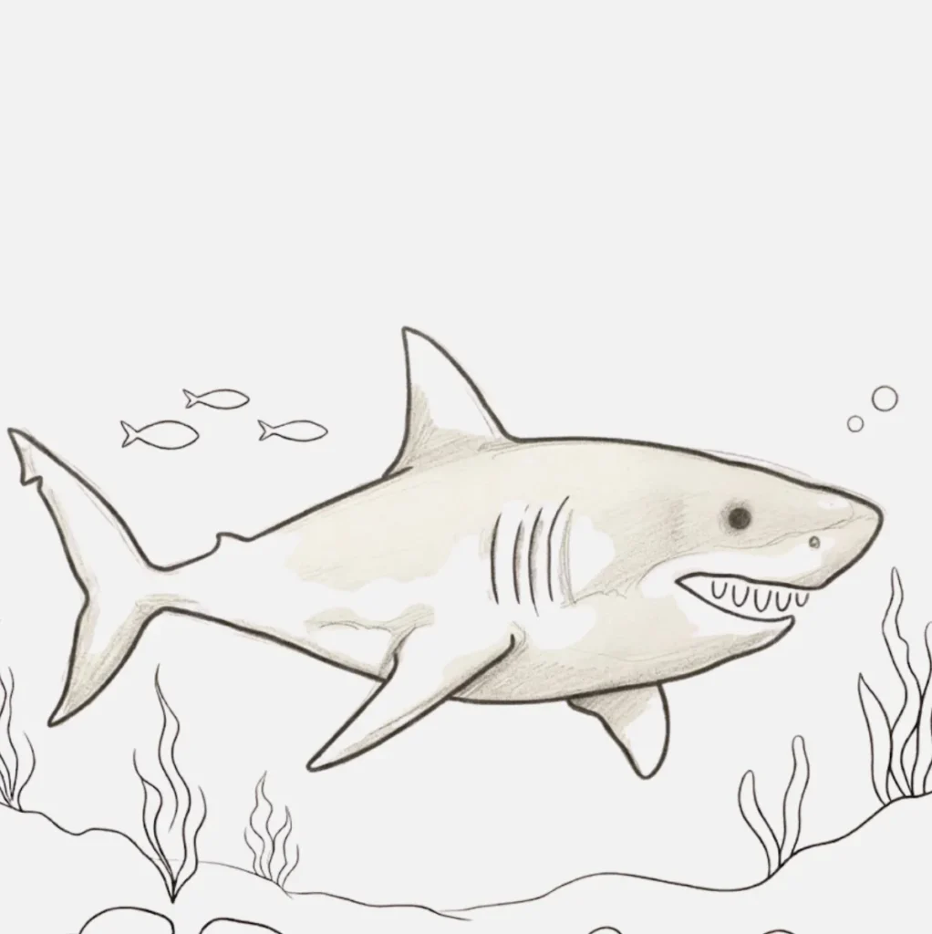 Great White Shark Drawing