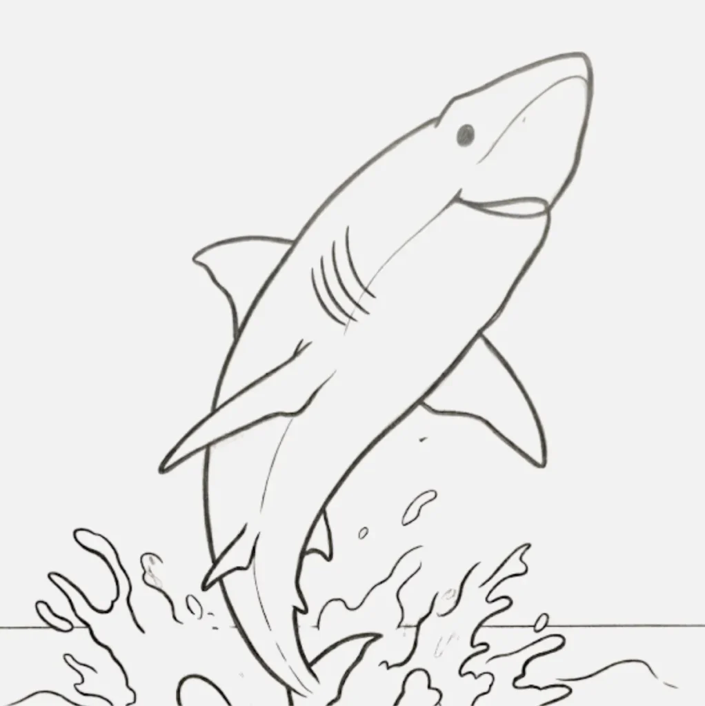 Jumping Shark Drawing