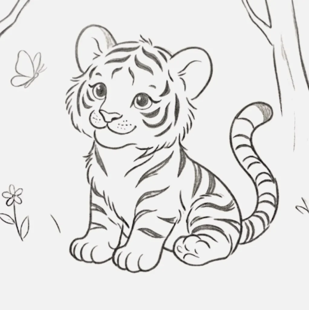 Tiger Cub Drawing
